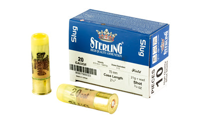 Sterling Big Game Series Rifled Slug Shotgun Ammo 20 Gauge 2.75 in 3/4 oz Slug