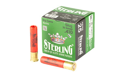 Sterling Big Game Series Rifled Slug Shotgun Ammo .410 Bore 2.5 in 1/4 oz Slug