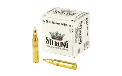 Sterling  5.56x45mm NATO 55 grain Full Metal Jacket ammunition
