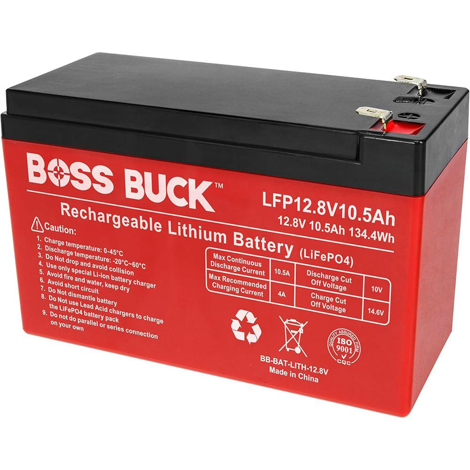 Boss Buck 10.5Ah 12-Volt Lithium Battery for Game Feeders