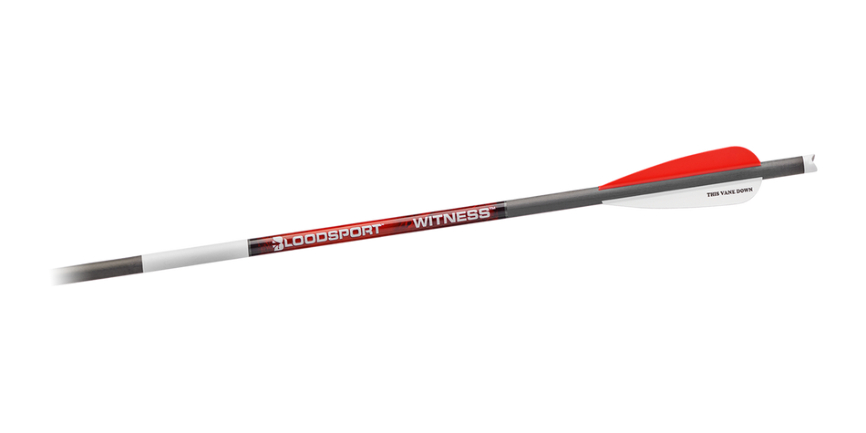 Bloodsport Witness 300 Spine 22" Crossbow Bolts with Blood Ring 6pk