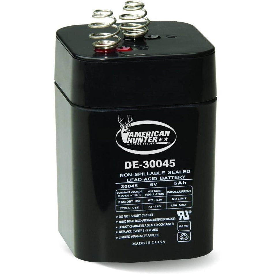 American Hunter 6V Rechargeable Battery for Game Feeders and Lanterns 5A