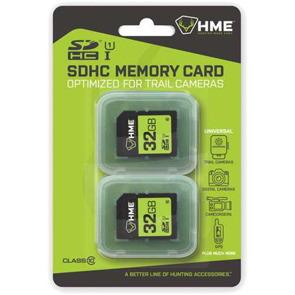 HME 32GB SDHC Memory Card Two-Pack Multi-Device Compatible
