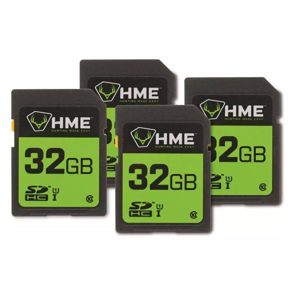 HME 32GB SDHC Memory Card 4-Count for Trail Cameras