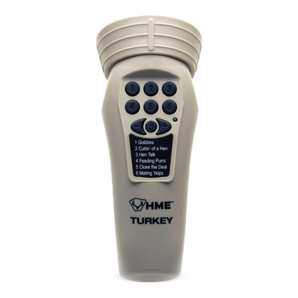 HME Six Shooter Turkey Call 6 Preloaded Sounds with On/Off Volume Control