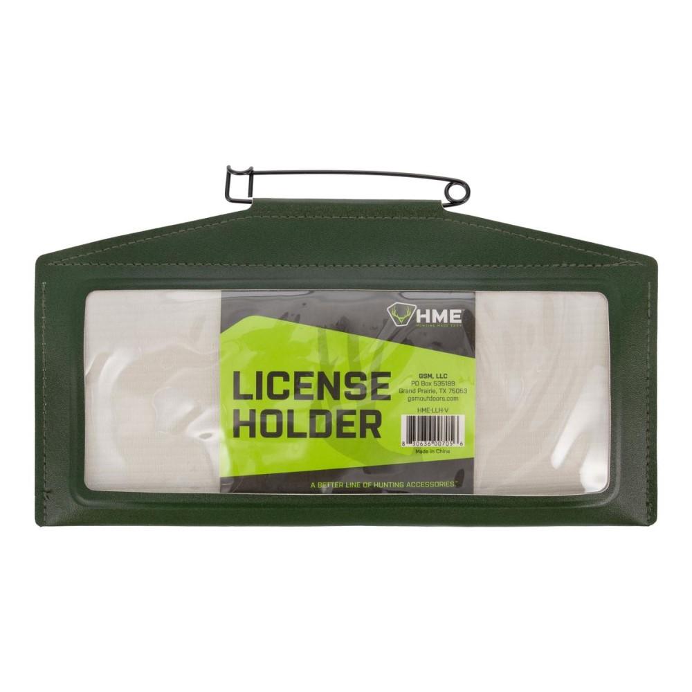 HME Large Olive License Storage Holder with Snap Fastener