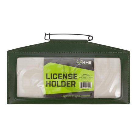 HME Large Olive License Storage Holder with Snap Fastener