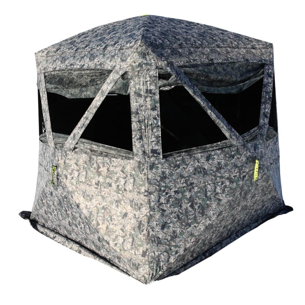 Hawk Mancave Grey Ground Blind with Walk-Through Door