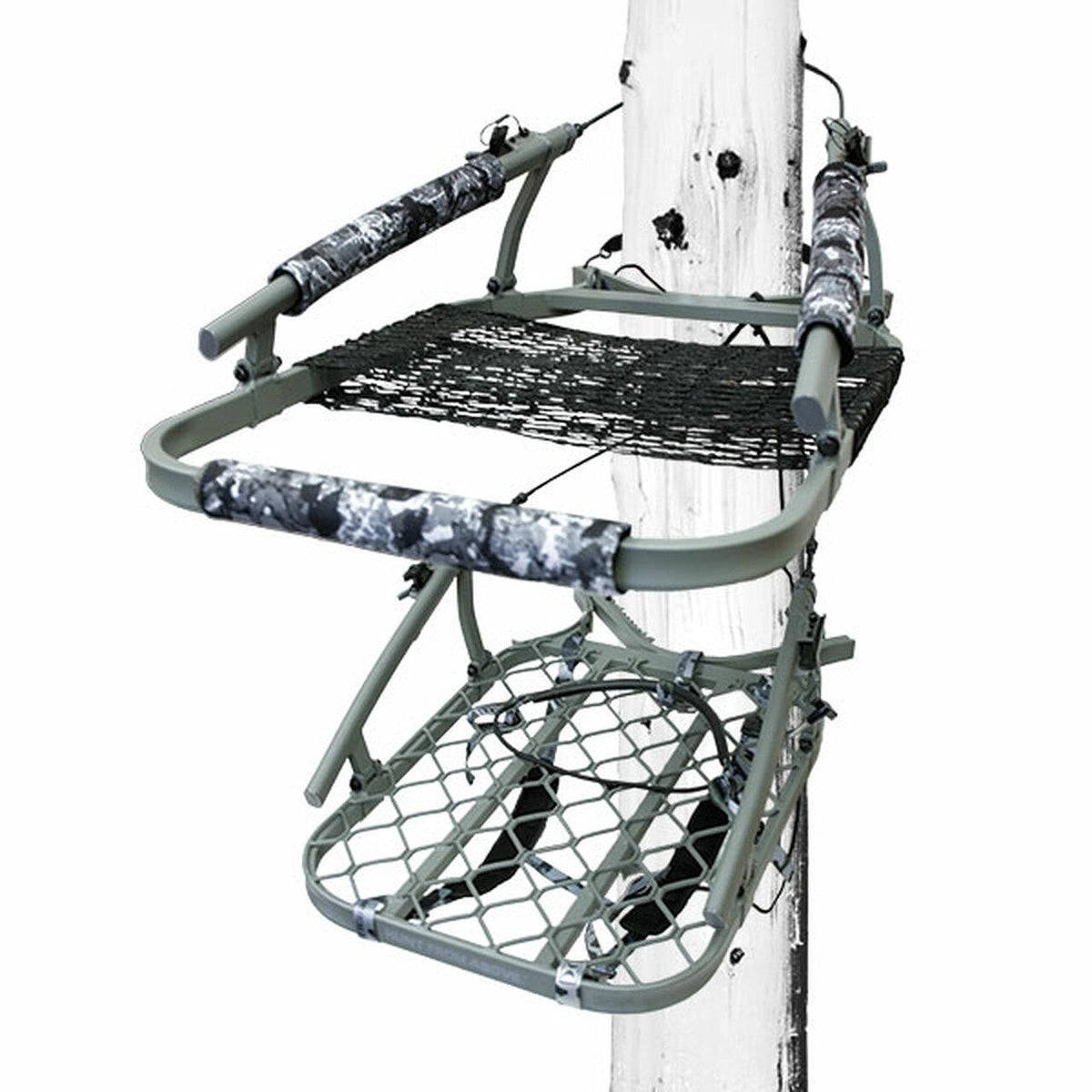 Hawk Ultra-Lite Climbing Stand with Grey Camo Finish