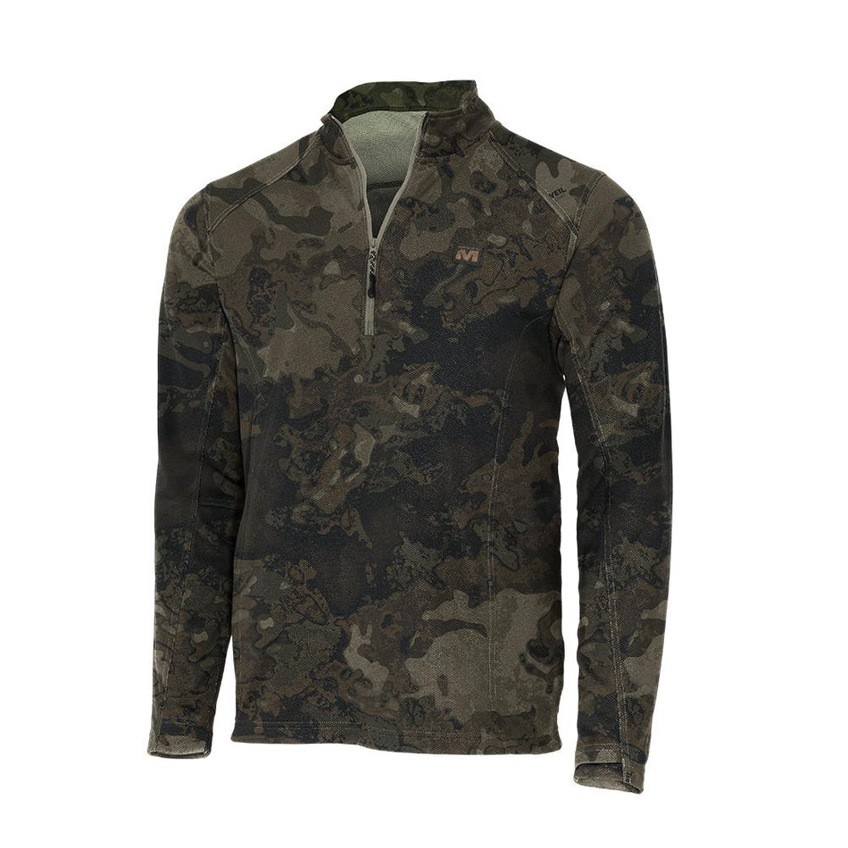 Muddy DV8 Quest Mid-Layer Quarter Zip Sweatshirt Veil Canyon Gray Large