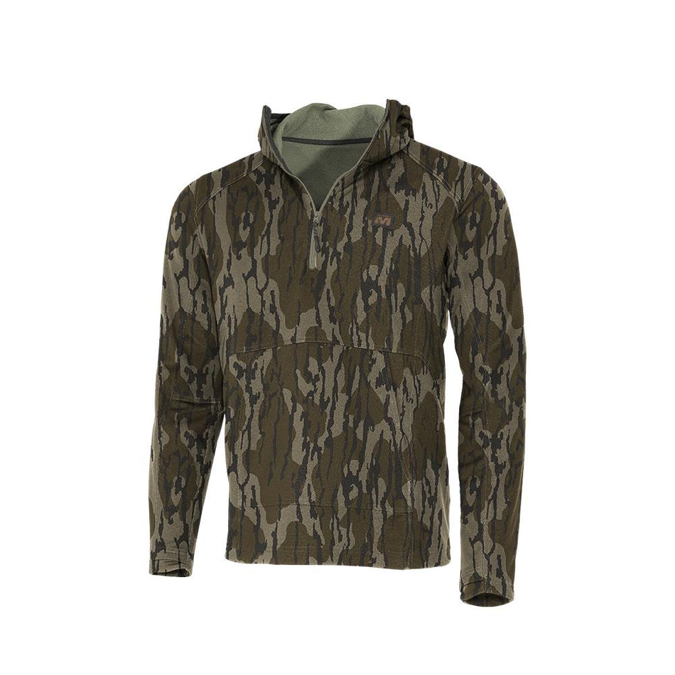 Muddy DV8 Quest Mossy Oak Bottomland Midweight 1/4 Zip Hunting Hoodie Small