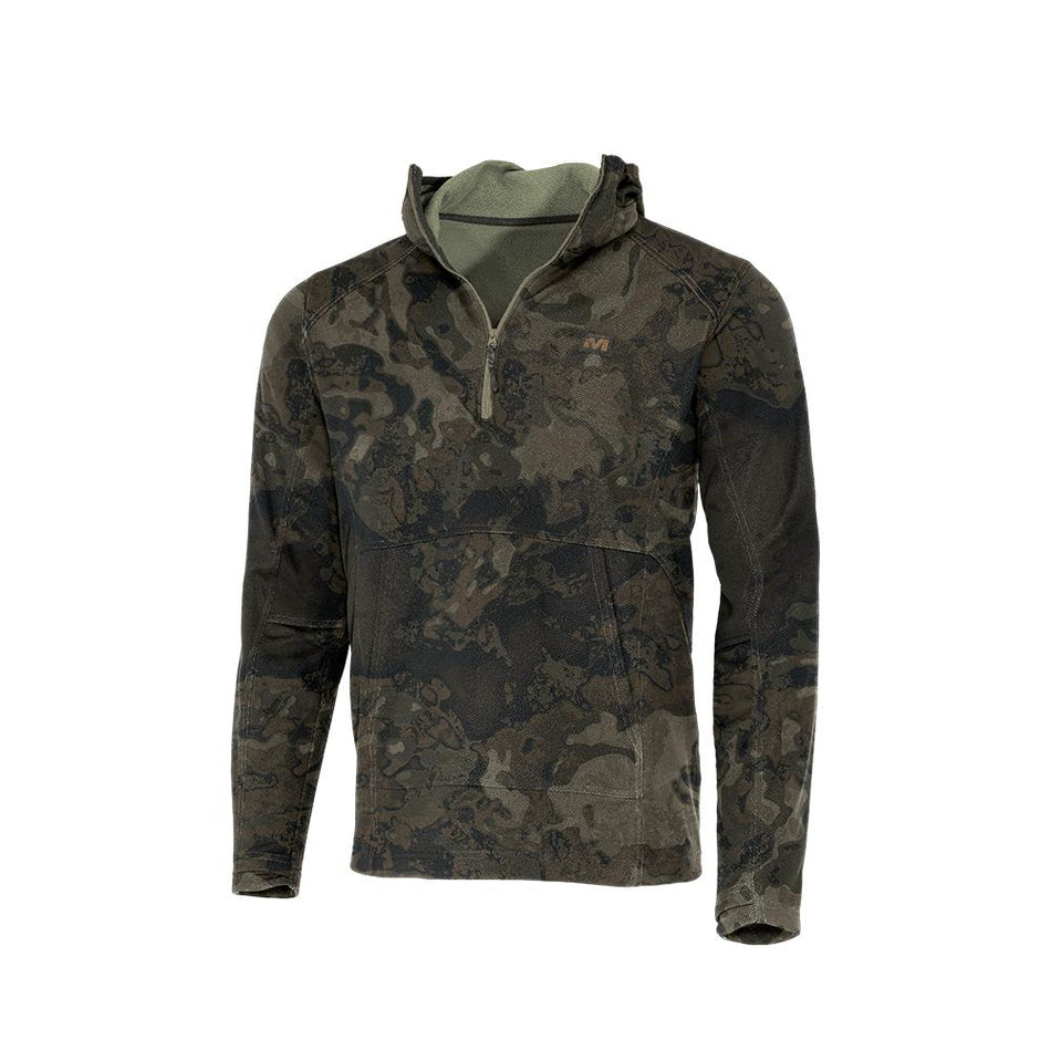 Muddy DV8 Quest Hoodie Midweight Veil Canyon Grey Large Quarter Zip