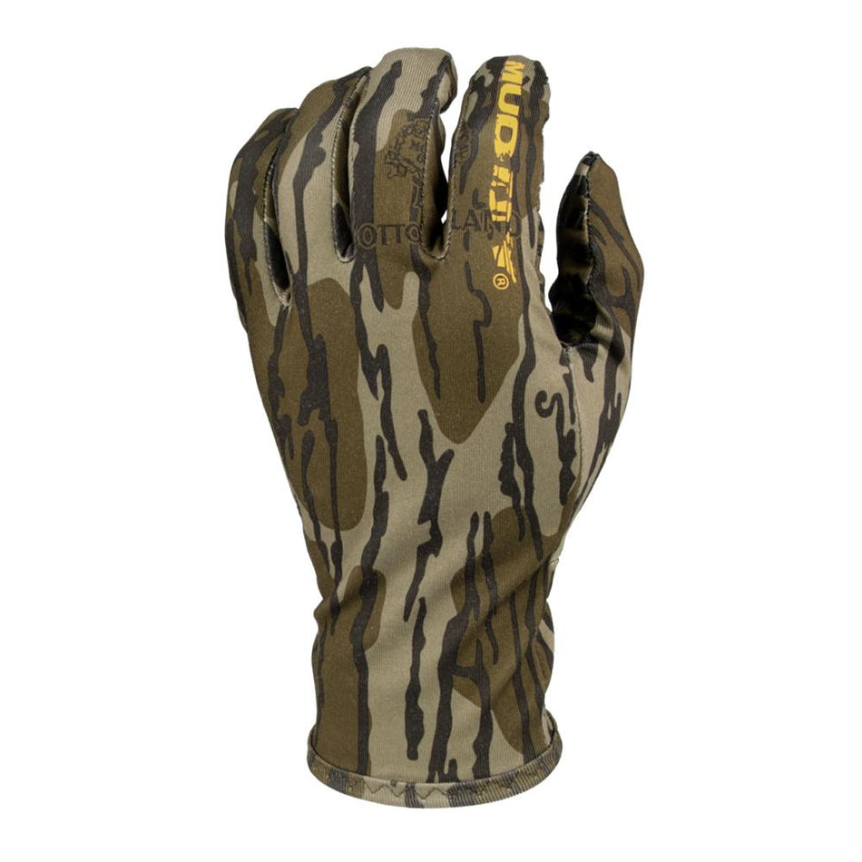 Muddy Lightweight Microfleece Hunting Gloves Mossy Oak Bottomland Size L