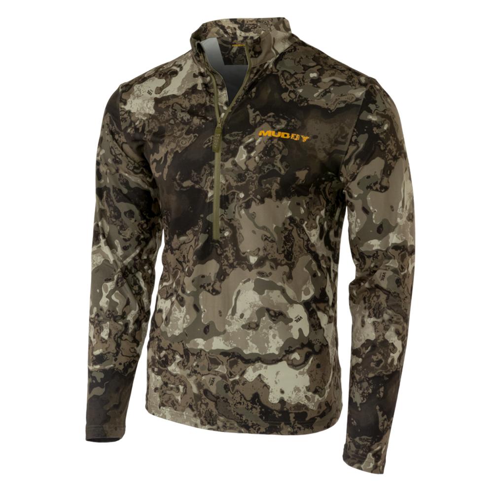 Muddy TR Quarter-Zip Long Sleeve Performance Shirt Veil Canyon Grey 2XL