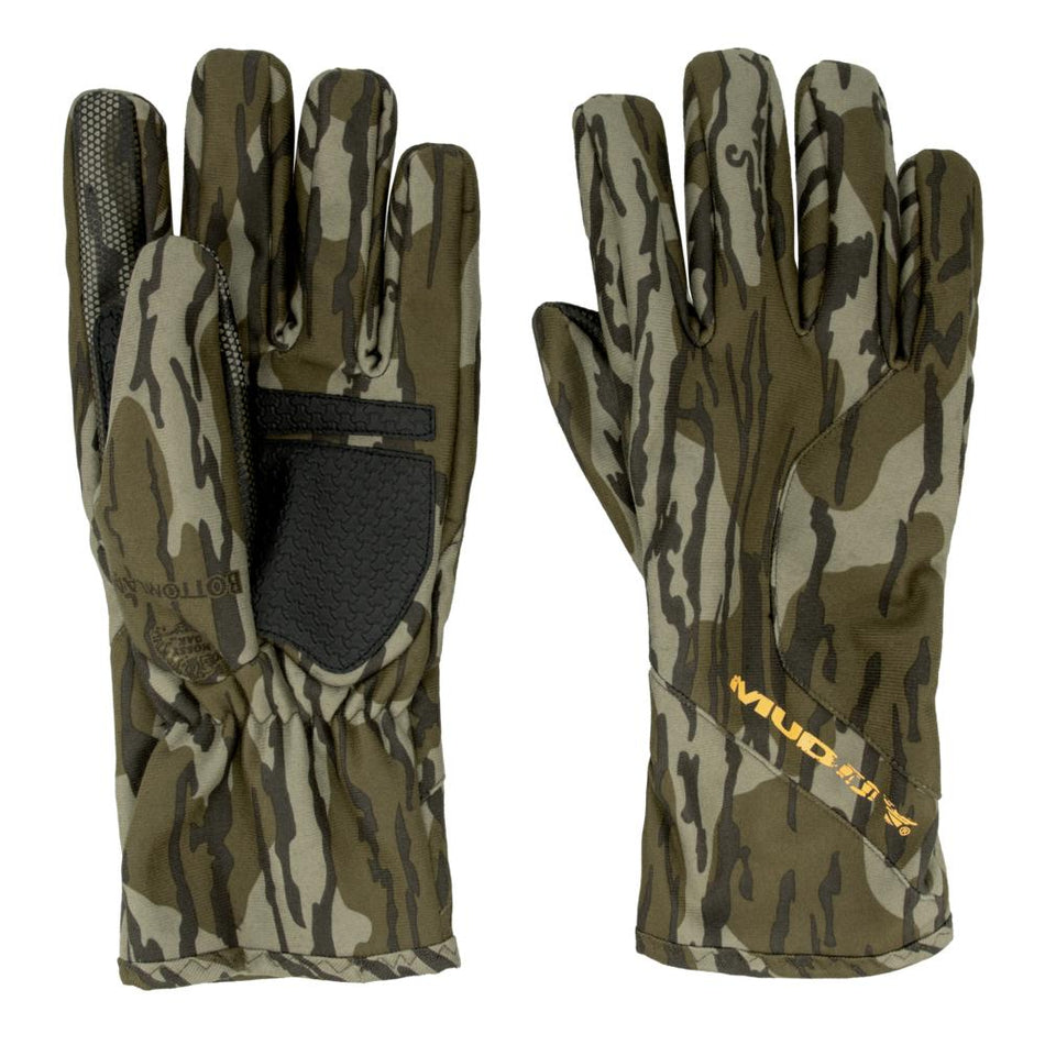 Muddy Windproof Tech-Touch Hunting Gloves Mossy Oak Bottomland Medium