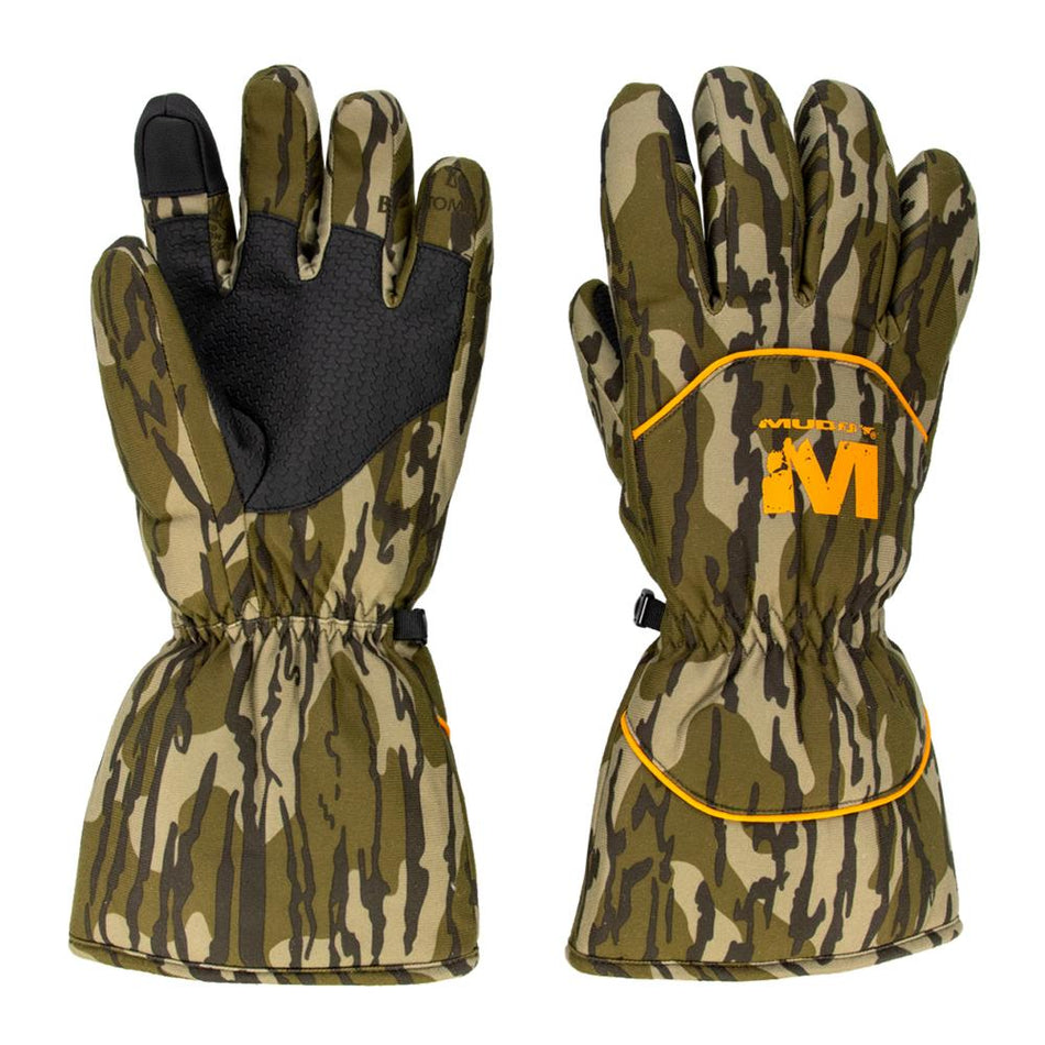 Muddy Waterproof Fleece-Lined Insulated Gloves Mossy Oak Bottomland L
