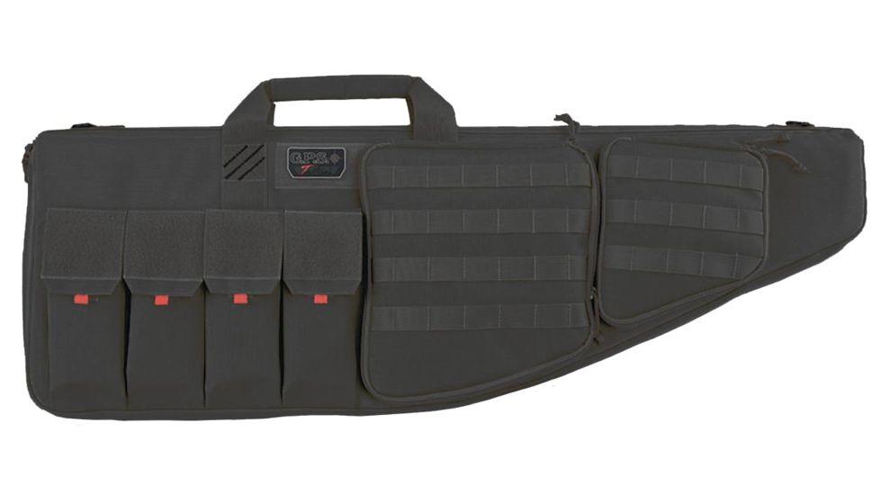 G-Outdoors 30 Inch Black Tactical AR Rifle Case with External Handgun Storage