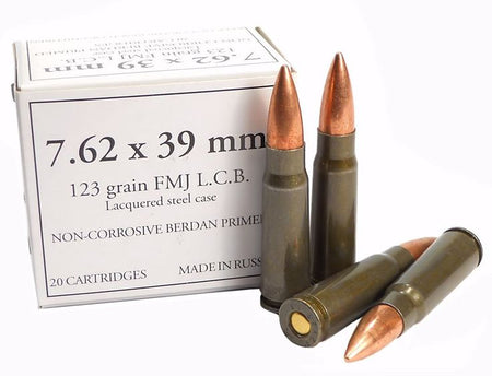 Russian Klimovsk KSPZ 7.62x39mm 123GR Full Metal Jacket(FMJ) Steel Case
