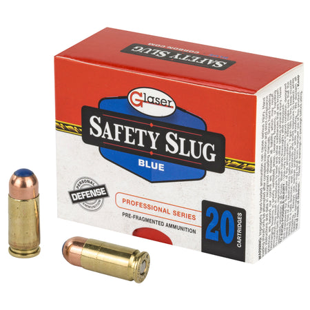 Glaser Blue +P 9mm Luger / Parabellum 80 grain Pre-Fragmented ammunition