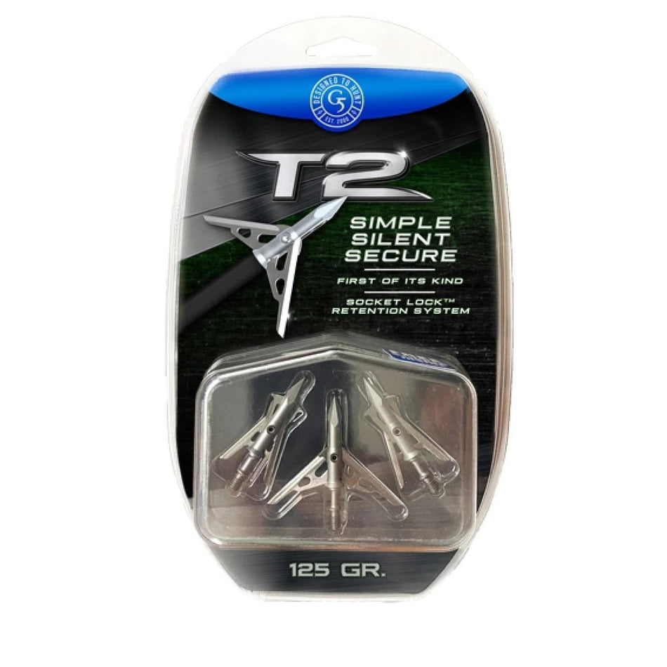 G5 Outdoors T2 Expandable 2-Blade BMP Broadhead 125 Grain 3pk