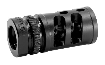 GrovTec GTHM351 9mm G-COMP Muzzle Device, 1/2x28, Black Nitride Finish, with Crush Washer