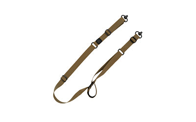 GrovTec Sabre Quick Slide 2-Point Sling, Matte Finish, Coyote Brown, Push Button Swivels GTSL135