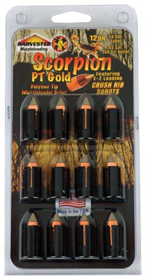 Harvester Scorpion 50 Cal 260gr .451 Polymer Tip Sabot Bullets 12-Pack