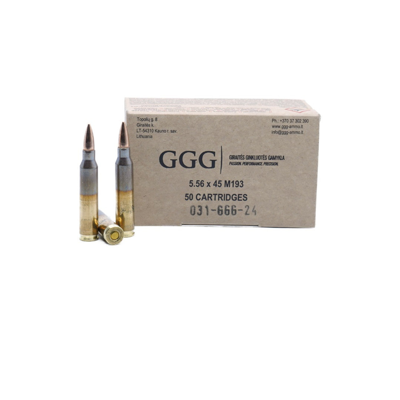 GGG 5.56x45 M193 55 Grain Full Metal Jacket(FMJ)