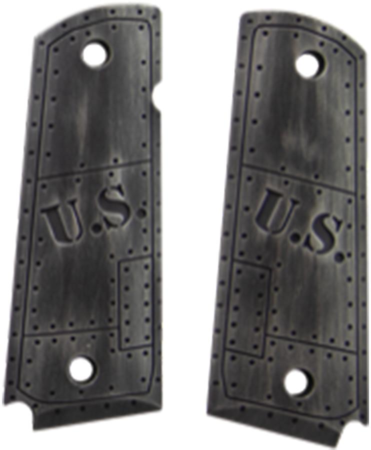 Hogue Extreme Series Aluminum 1911 Grip Panels U.S. Green Distressed