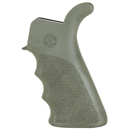 Hogue AR15 M16 OverMolded Rubber Beavertail Grip OD Green with Finger Grooves