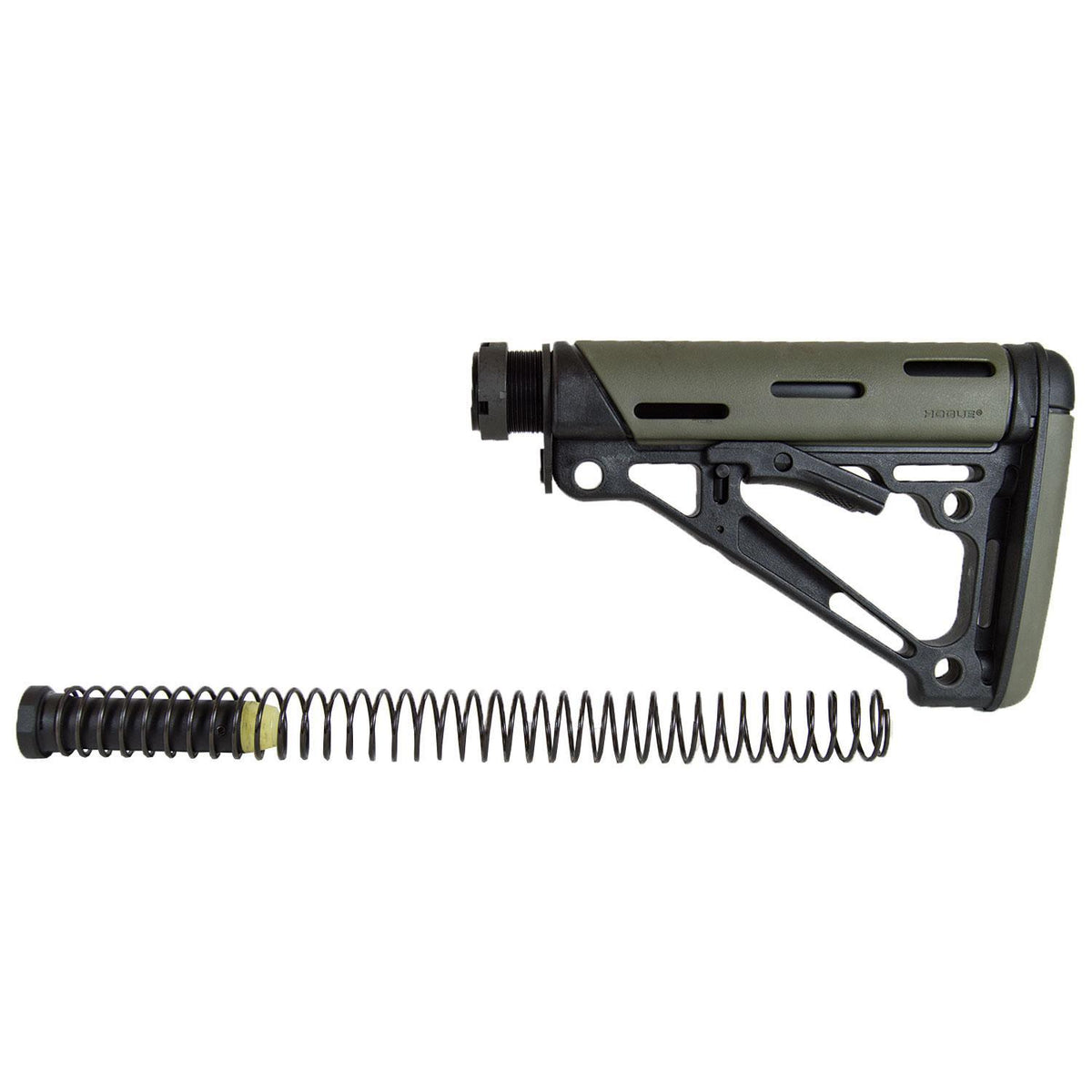 Hogue OD Green OverMolded Collapsible Buttstock Assembly for AR-15/M-16 with Buffer Tube