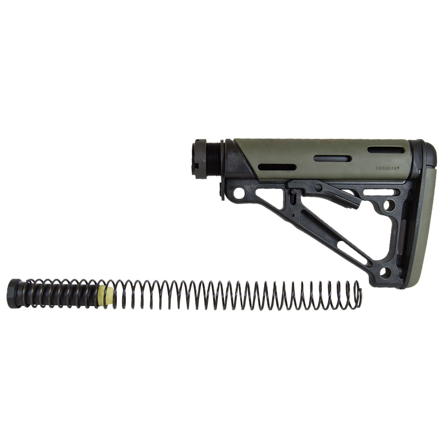 Hogue OD Green OverMolded Collapsible Buttstock Assembly for AR-15/M-16 with Buffer Tube