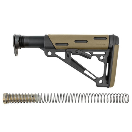 Hogue Desert Tan OverMolded Collapsible Buttstock Assembly for AR-15/M-16 with Buffer Tube