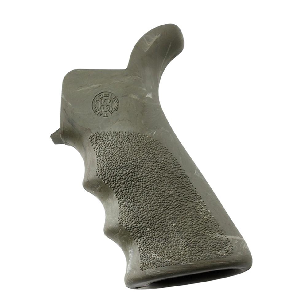Hogue Ghillie Green OverMolded Beavertail Grip for AR-15/M16 with Finger Grooves