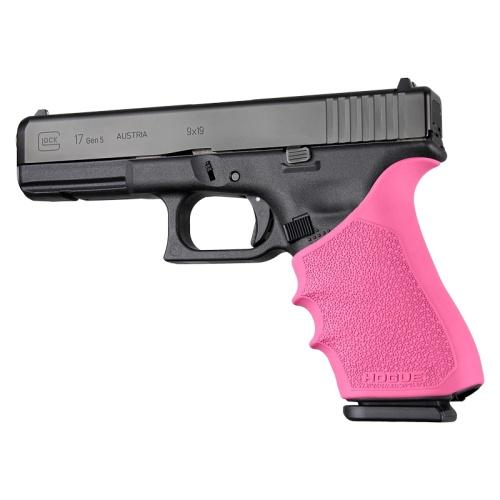 Hogue HandAll Beavertail Cobblestone Grip Sleeve Glock 17 Gen 1/2/5 Pink