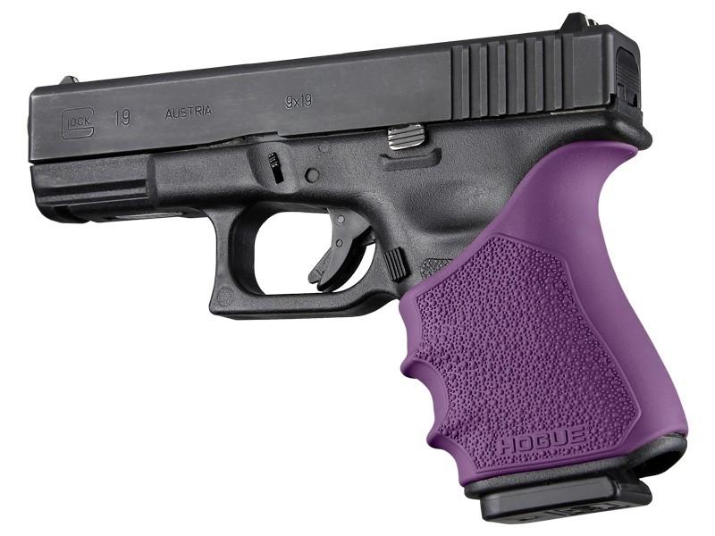 Hogue HandAll Beavertail Cobblestone Grip Sleeve Glock 19 23 32 38 Gen 3-4 Purple