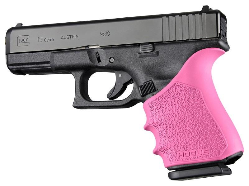 Hogue HandAll Beavertail Cobblestone Grip Sleeve Glock 19 23 32 38 Gen 1-2-5 Pink