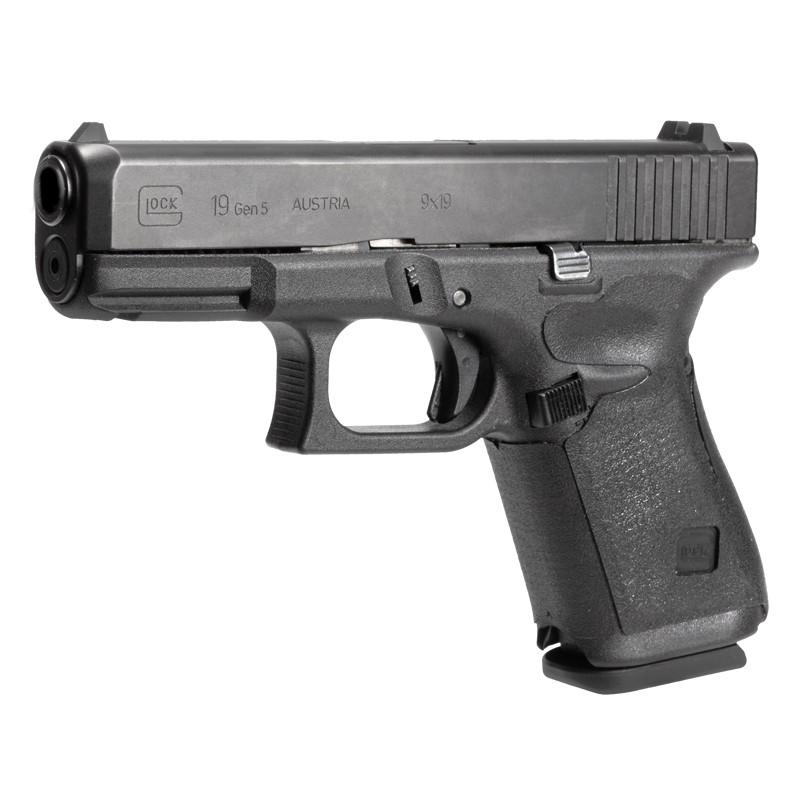 Glock Gen 5 Hogue Wrapter Rubber Adhesive Grip - Black, Fits Models 19 19MOS 44