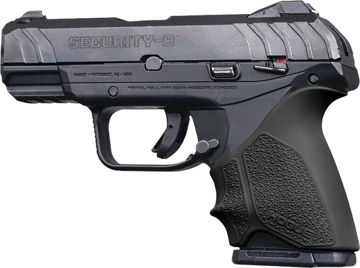 Hogue HandAll Rubber Beavertail Grip Sleeve for Ruger Security 9 Compact Black