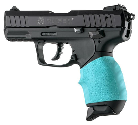 Hogue Handall Jr. Small Pistol Grip Sleeve in Aqua Fits Most .22/.25/.38