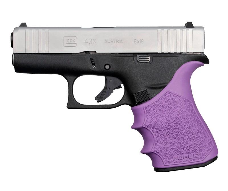 Hogue HandAll Beavertail Handgun Grip Sleeve for Glock 43X 48 in Purple