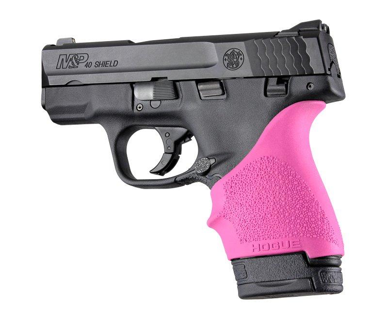Hogue HandAll Beavertail Grip Sleeve Smith Wesson Shield Ruger LC9 Glock Pink