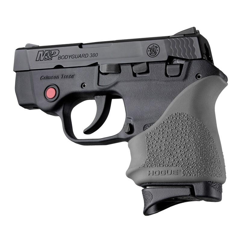 Hogue HandAll Slate Grey Beavertail Grip Sleeve - S&W Bodyguard 380 / Taurus TCP & Spectrum