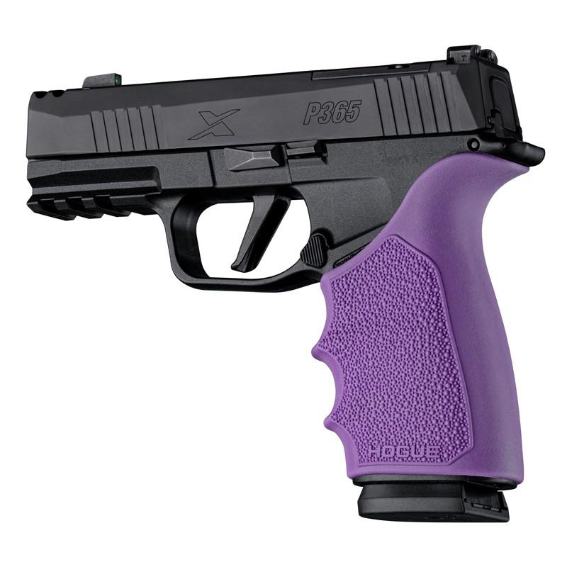 Hogue HandAll Beavertail P365 XMacro Grip Sleeve Purple Rubber