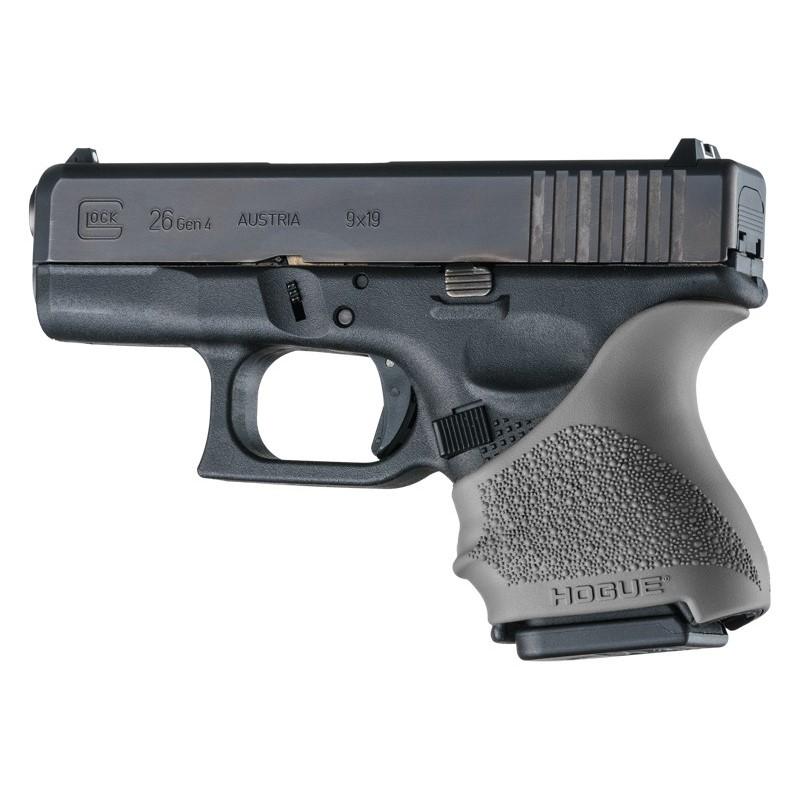 Hogue HandAll Beavertail Grip Sleeve Glock 26/27 Slate Grey Color