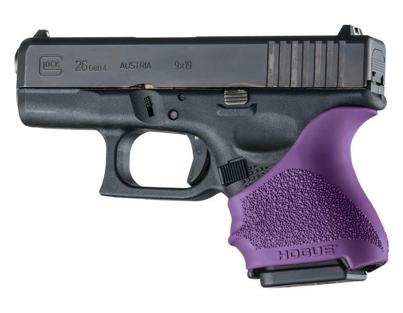 Hogue HandAll Beavertail Grip Sleeve for Glock 26 and 27 Purple