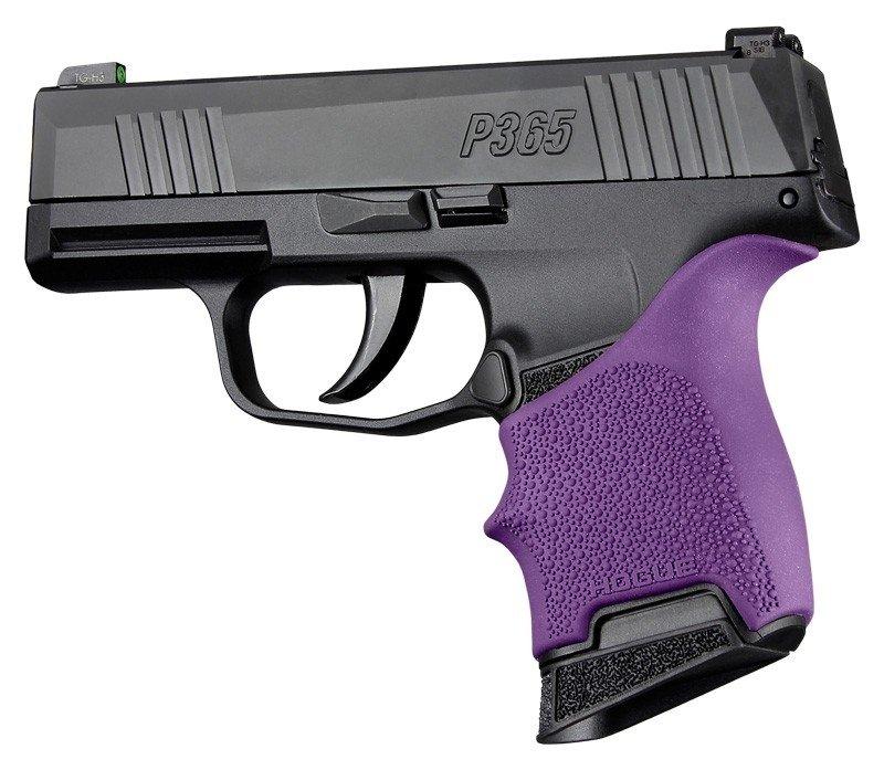 Hogue HandAll Beavertail Cobblestone Grip Sleeve Sig Sauer P365 Purple