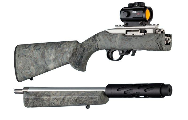 Hogue Ruger 10-22 Takedown Overmolded Rifle Stock Std. Barrel - Ghillie Green