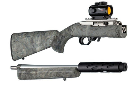 Hogue Ruger 10-22 Takedown Overmolded Rifle Stock Std. Barrel - Ghillie Green