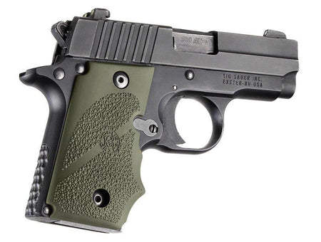 Hogue SIG Sauer P238 Synthetic Rubber Grip with Finger Grooves OD Green